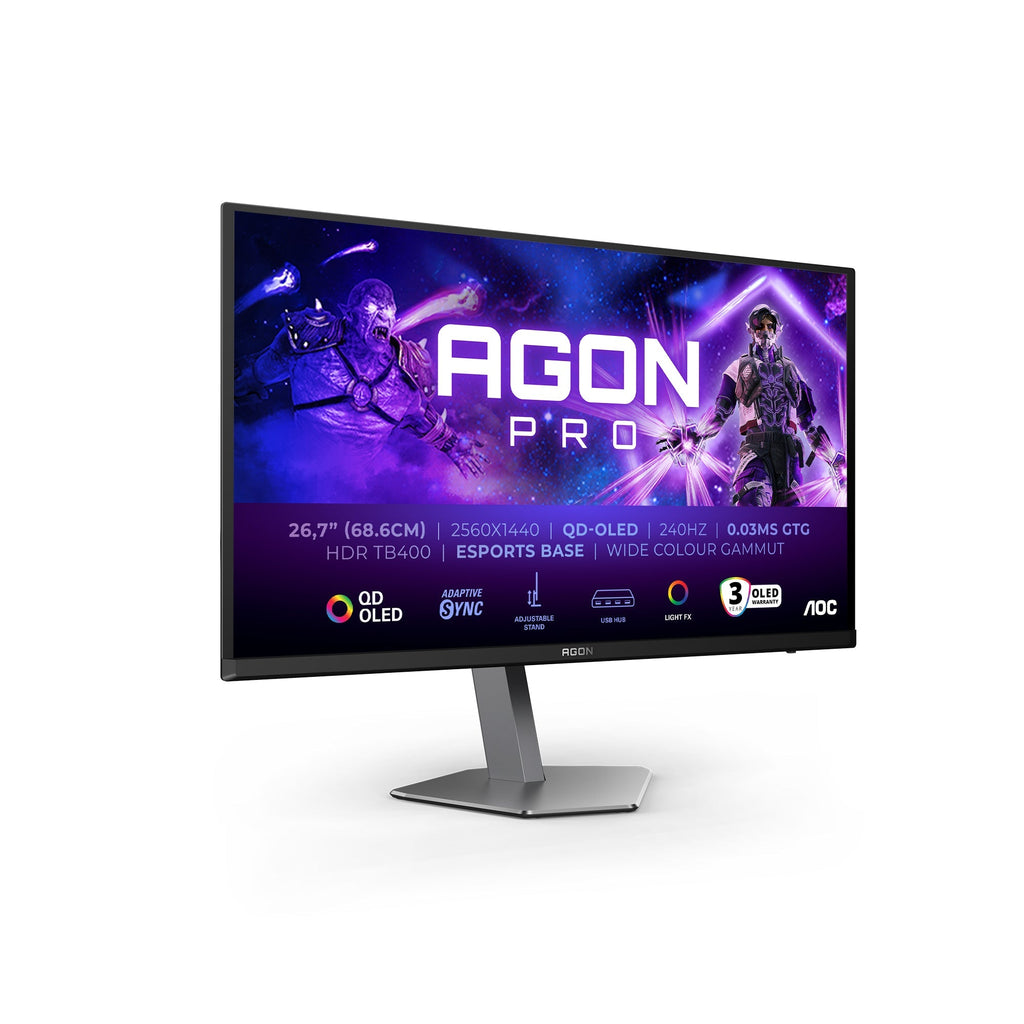 Ecran 27" AOC Agon Pro AG276QZD2 OLED Quad HD 240Hz (Noir)