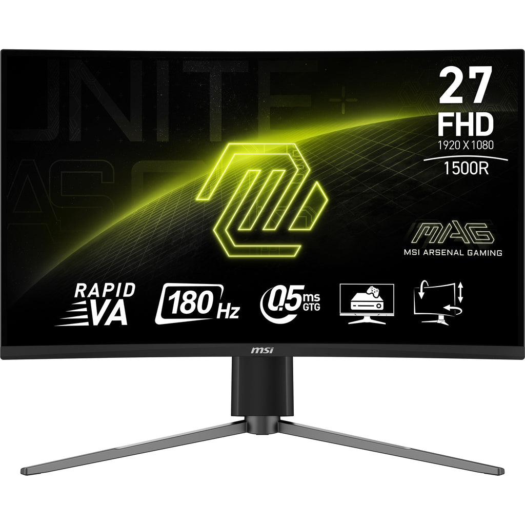 Ecran incurvé 27" MSI Mag 27C6PF Full HD 180Hz (Noir)