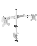 Support double-écran é fixer Mars Gaming MArm2 13"-27" (8kg max) (Blanc)