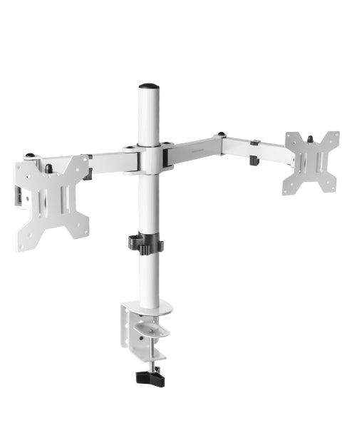Support double-écran é fixer Mars Gaming MArm2 13"-27" (8kg max) (Blanc)