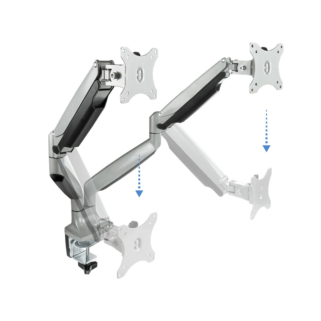 Support double-écran é fixer Tooq DB3132TNR 13"-32" (9kg max) (Argent)