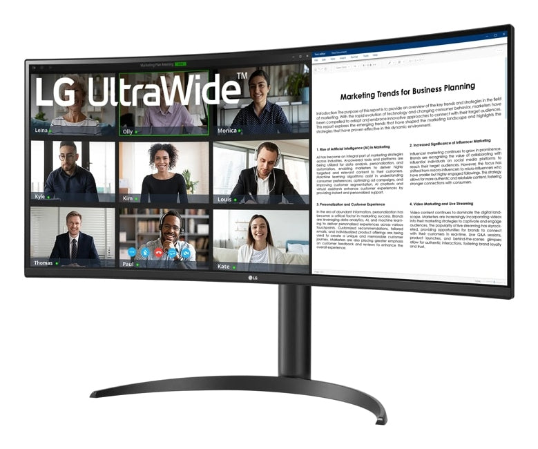 Ecran incurvé 34" LG UltraWide 34WR55QK-B UWQHD 100Hz (Noir)