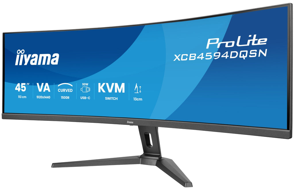Ecran incurvé 45" Iiyama ProLite XCB4594DQSN-B1 Dual Quad HD (Noir) 165Hz
