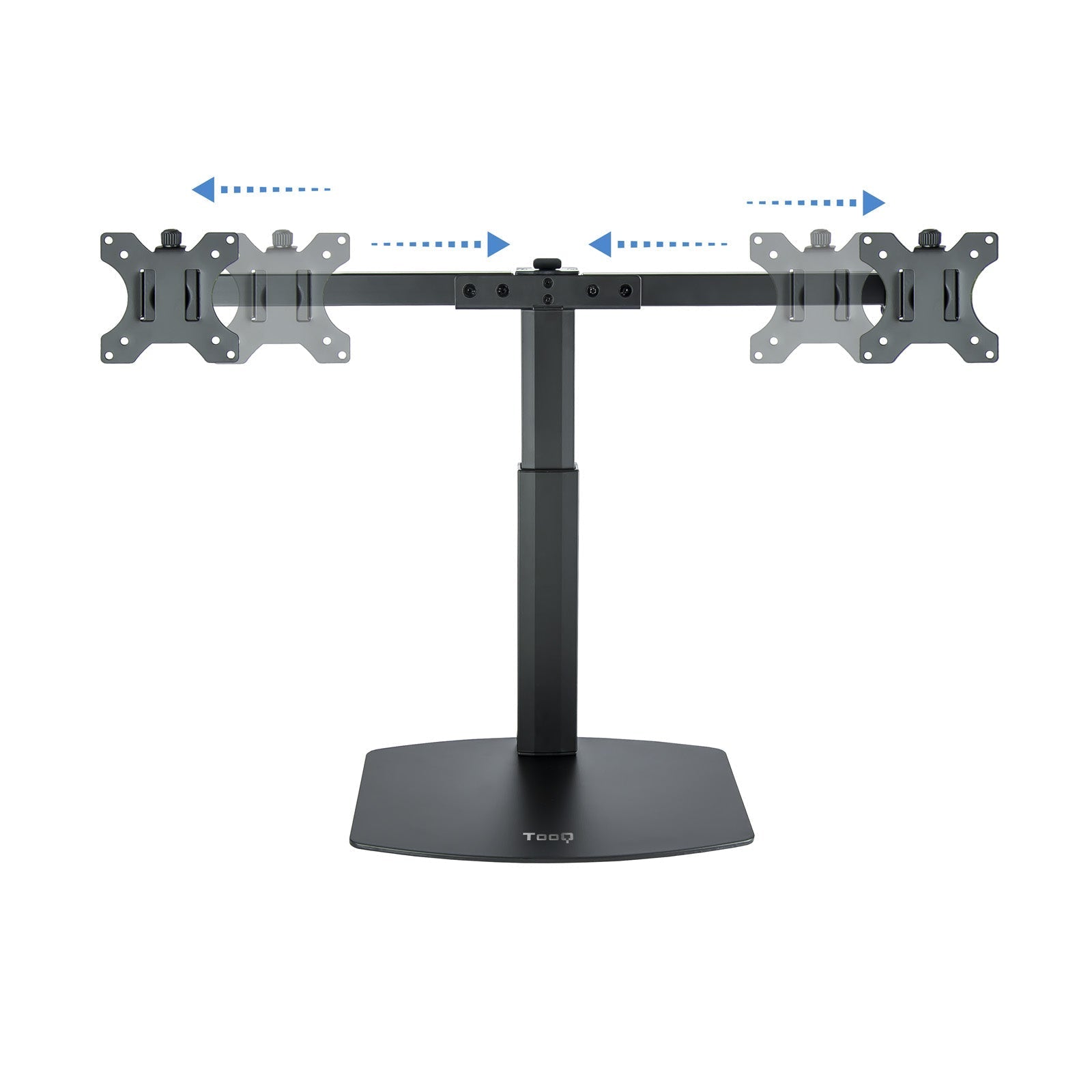 Support double-écran é poser Tooq DB1727TN 17"-27" (6kg max) (Noir)