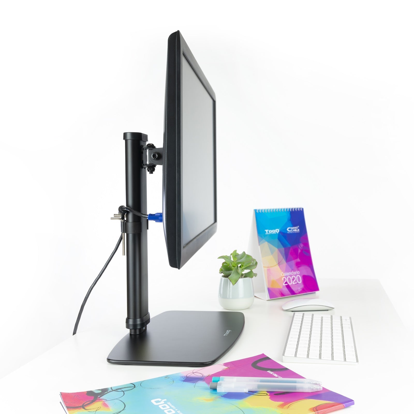 Support écran é poser Tooq DB1127TN 17"-27" (6kg max) (Noir)