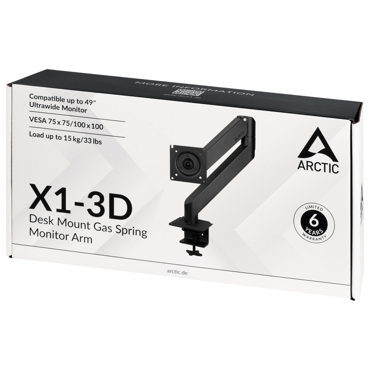Support écran é fixer Arctic X1-3D - 43" (10kg max)