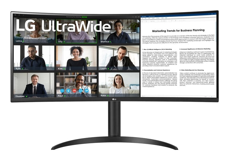 Ecran incurvé 34" LG UltraWide 34WR55QK-B UWQHD 100Hz (Noir)