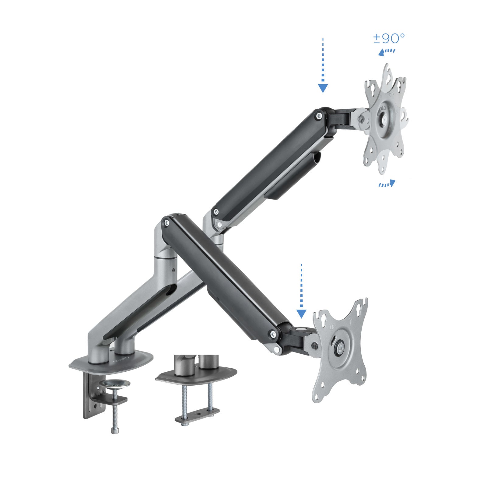 Support double-écran é fixer Tooq  DB4132TNR 17"-32" (9kg max) (Gris)