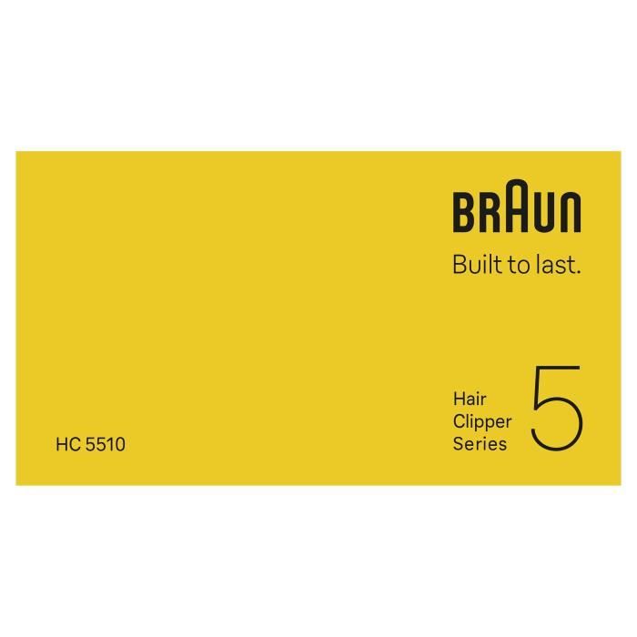 Tondeuse a cheveux - BRAUN - HC5510 - Sans fil - 50 min - 9 réglages - Noir