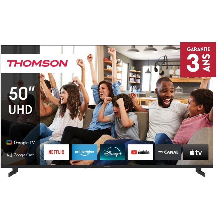 Thomson 50UG4S14 - TV LED 50 (126 cm) - 4K UHD 3840x2160 -  Google TV - 2xHDMI 2.1 + 2xHDMI 2.0 - WiFi
