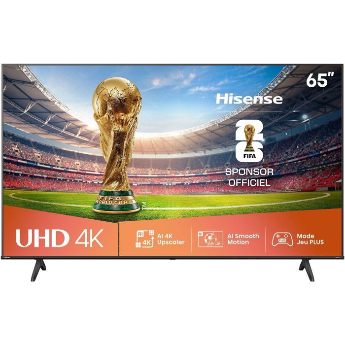 Hisense 65A6Q - TV LED 65 (164 cm) - 4K UHD 3840x2160 - HDR10+ - TV connecté - 3xHDMI 2.1 - WiFi