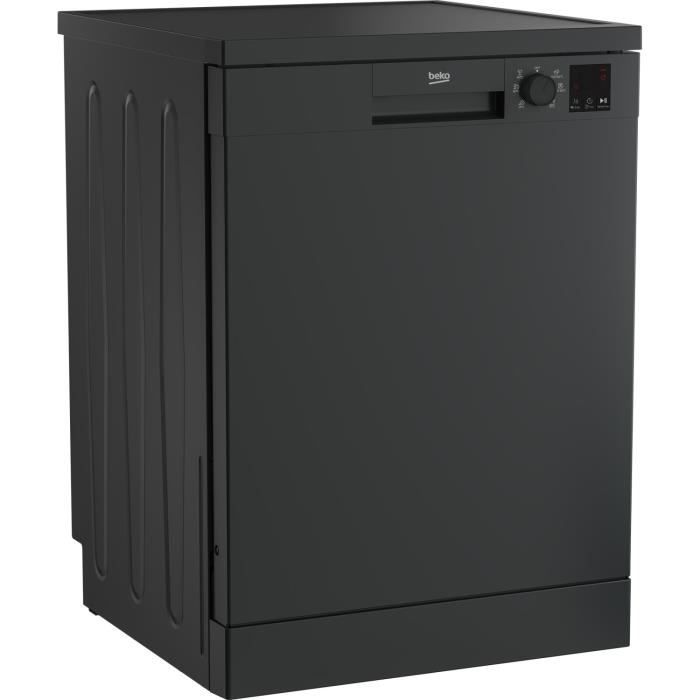 Lave-vaisselle pose libre BEKO b100 DVN06431A - 14 couverts - L60cm - 47dB - Ouverture porte auto - Anthracite