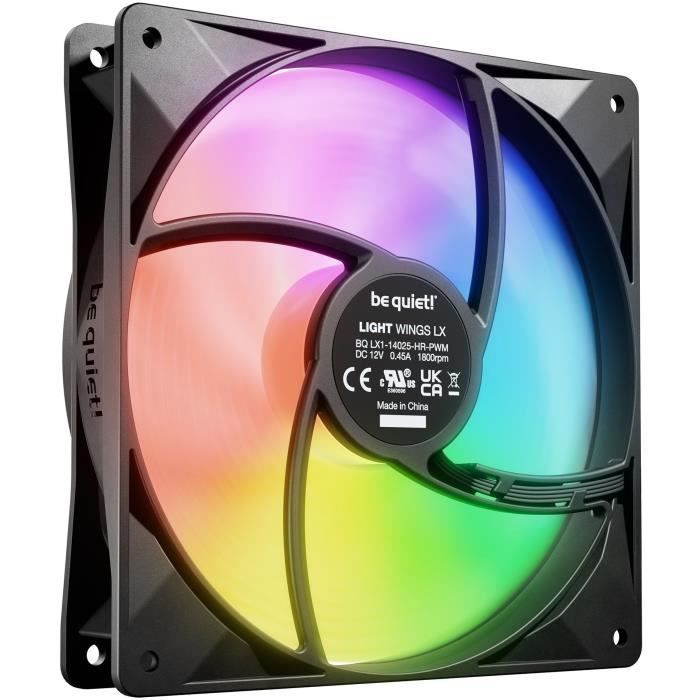 BE QUIET! - Light Wings LX - Ventilateur Boîtier - BL130 - 140 mm - PWM high - Speed Triple - Pack