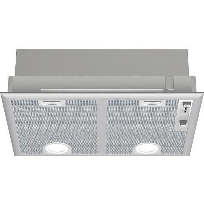 Groupe filtrant 650 m3/H - BOSCH DHL555BL - 50 cm - Classe C  79.8 kWh/an - Evacuation ou recyclage avec filtre a charbon DH - Métal