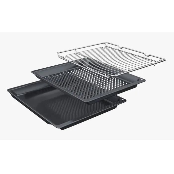 Four pyrolyse Softclose - BOSCH  SER4 - HQG572BB3F - Noir - 8 modes de cuisson - 59,5 x 59,4 x 54,8 cm