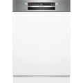 Lave-vaisselle semi-encastrable BOSCH SMI6ZCS10E SER6 - 14 couverts - Induction - L60cm - 40 dB - Classe B - tiroir - Acier Brossé