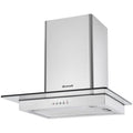 Hotte décorative murale BRANDT BHB1644IX - 60cm - Evacuation & recyclage - Inox + Verre - 552 m3/h