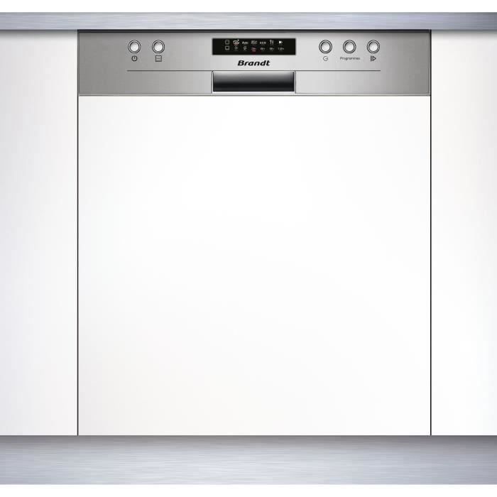Lave-vaisselle semi-encastrable BRANDT LVE334X - 13 couverts - 44 dB