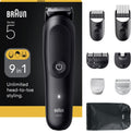 Tondeuse cheveux et barbe - Série 5-  BRAUN - AIO5540 - 120 min - 14 réglages - Noir