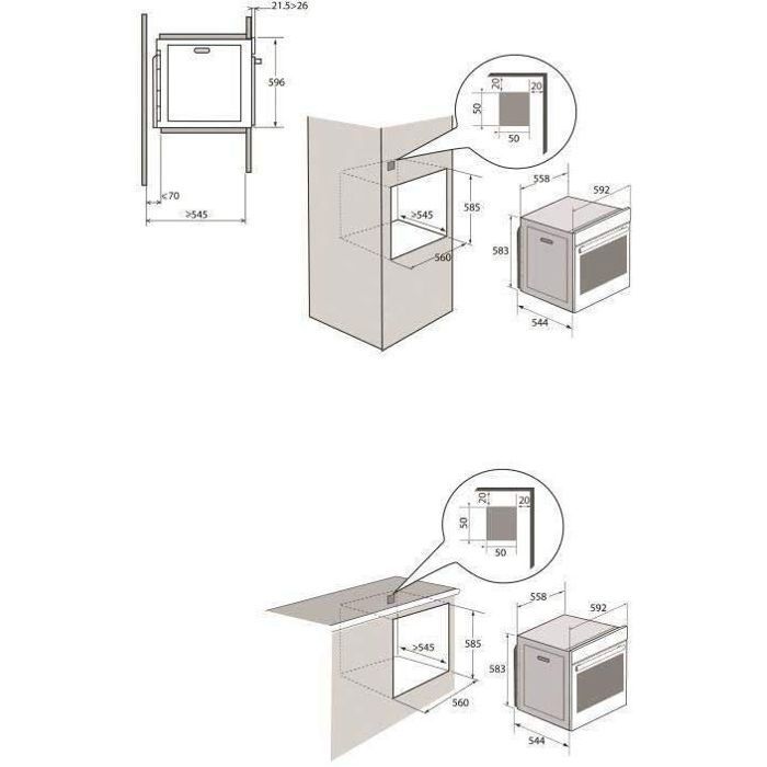 Four électrique encastrable - Pyrolyse - Chaleur tournante pulsée - BRANDT BXP5560X - Inox - 73 L - Classe A+