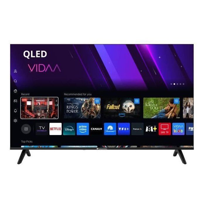 TV LED QLED - CONTINENTAL EDISON - 50 (127 cm) - 3xHDMI - 2xUSB - Noir - CELED50SVQLD25B6