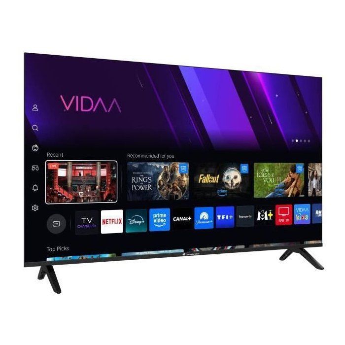 TV LED QLED - CONTINENTAL EDISON - 50 (127 cm) - 3xHDMI - 2xUSB - Noir - CELED50SVQLD25B6