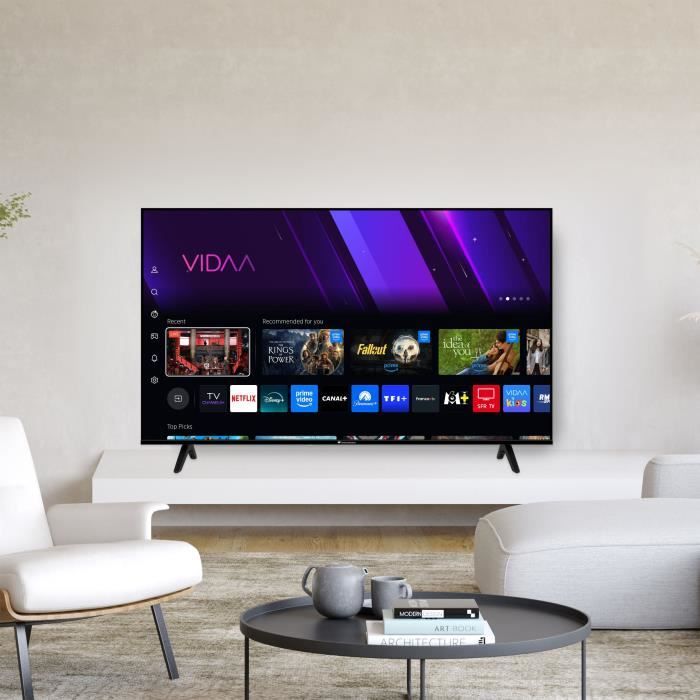 TV LED UHD - CONTINENTAL EDISON - 55 (139 cm) - 3xHDMI - 2xUSB - Noir - CELED55SV2UD25B6