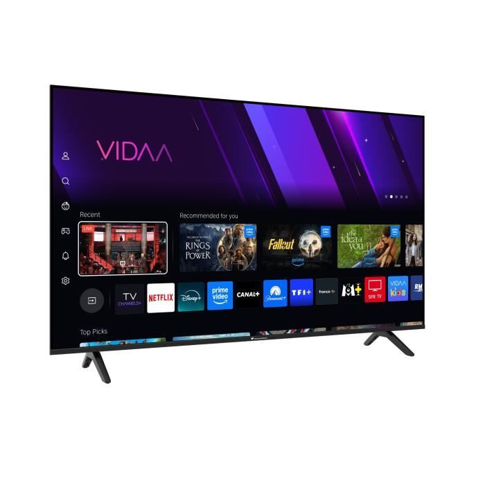 TV LED UHD - CONTINENTAL EDISON - 55 (139 cm) - 3xHDMI - 2xUSB - Noir - CELED55SV2UD25B6