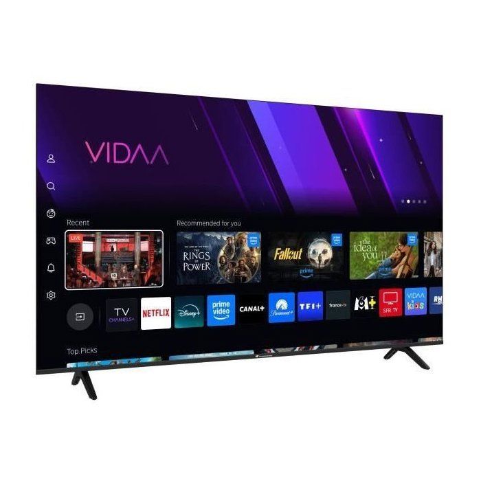 TV LED QLED - CONTINENTAL EDISON - 65 (164 cm) - 3xHDMI - 2xUSB - Noir - CELED65SV2QL25B6
