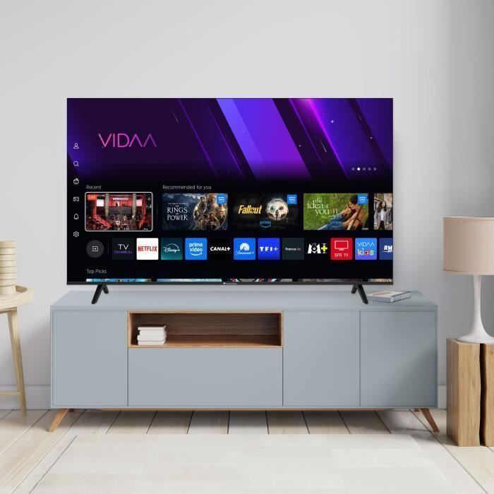 TV LED QLED - CONTINENTAL EDISON - 65 (164 cm) - 3xHDMI - 2xUSB - Noir - CELED65SV2QL25B6
