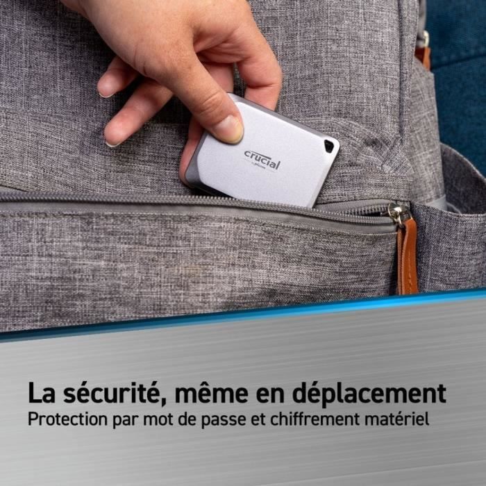 CRUCIAL- SSD Externe Portable - X9 Pro - 2 To - USB 3.0 - CT2000X9PROSSD9