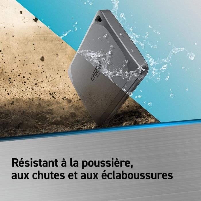 CRUCIAL- SSD Externe Portable - X9 Pro - 2 To - USB 3.0 - CT2000X9PROSSD9