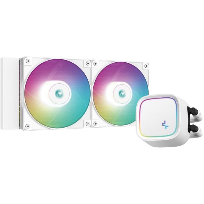 Watercooling AIO - DEEPCOOL LE520 - Ventilateurs 2x 120 mm ARGB - Blanc