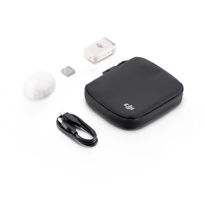Émetteur sans fil - DJI - Mic 2 - Pearl White - Audio HD - Enregistrement 32 bits