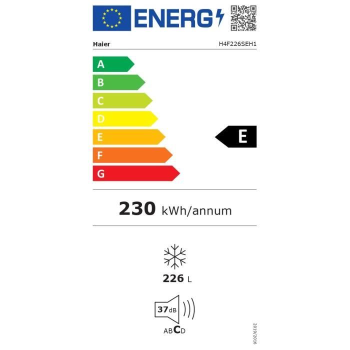 Congélateur Amoire Haier H4F226SEH1 - 226L - Total No Frost - Classe E