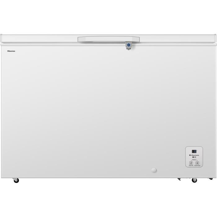 Congélateur coffre - HISENSE - FC484D4AWLYD - 2 paniers - 372 L - Eclairage Led - Classe D
