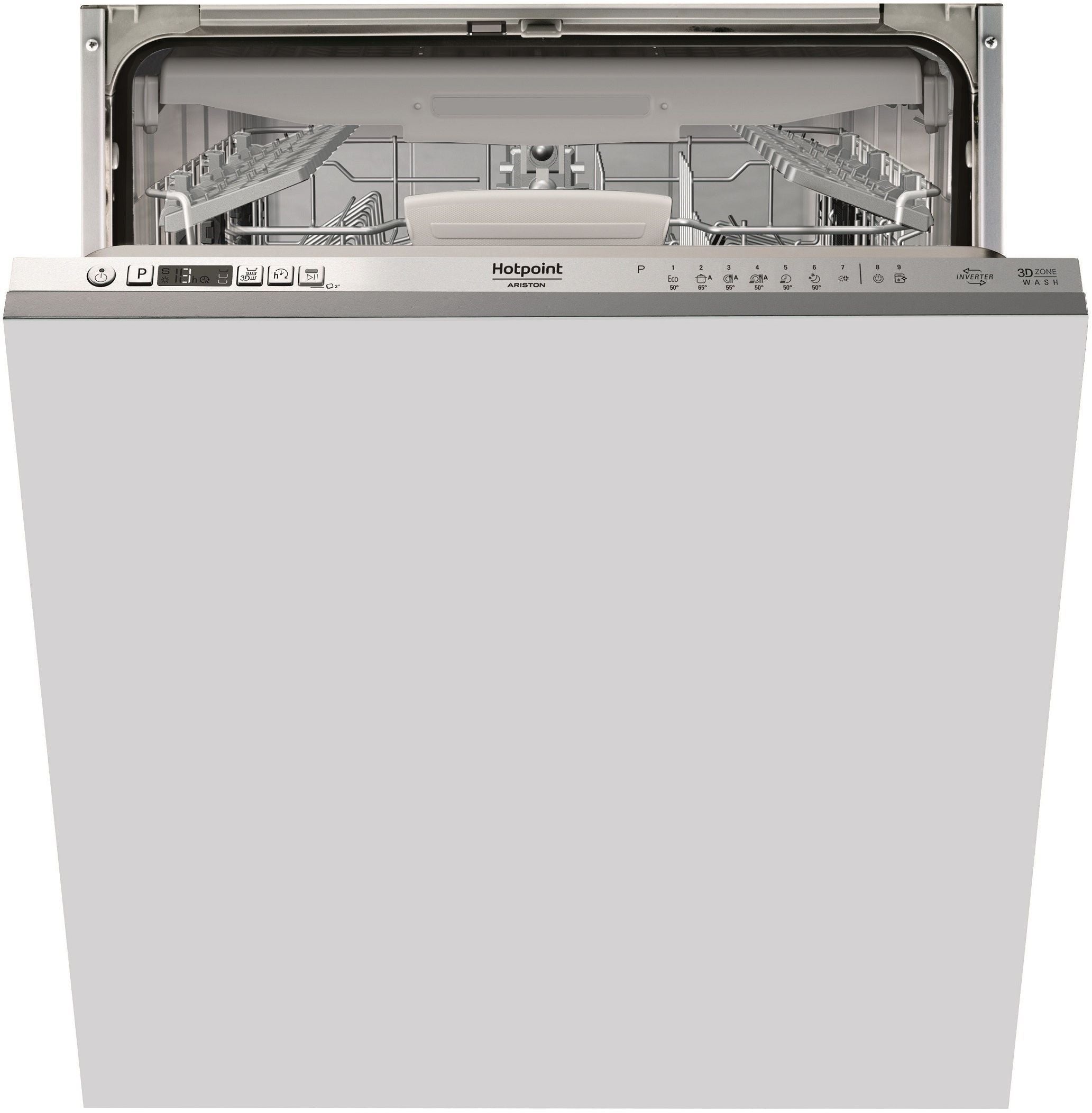 Lave-vaisselle tout encastrable HOTPOINT HI5030WEF - 14 couverts - Induction - L60cm - 43 dB - tiroir a couverts