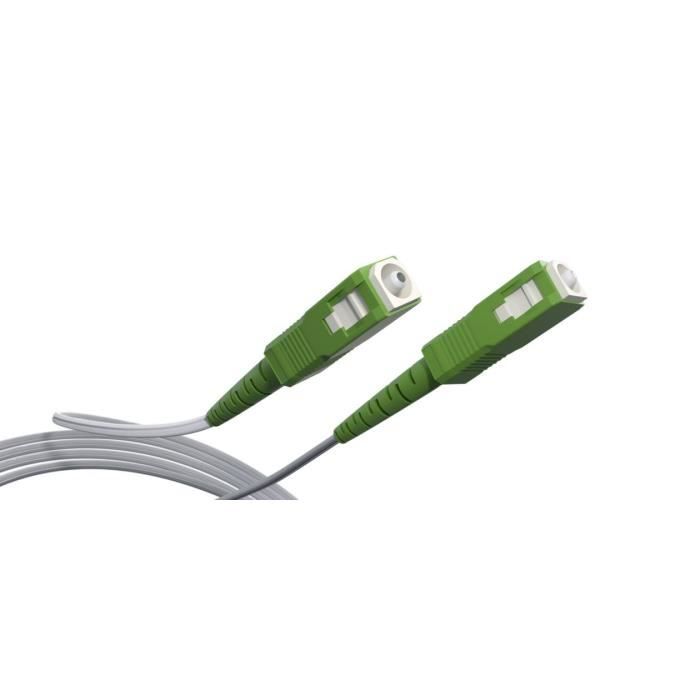 Câble fibre optique SC-APC / SC-APC - LINEAIRE - FB122I - Pour Orange Livebox, SFR box fibre, Bouygues Télécom BBox - 15 m