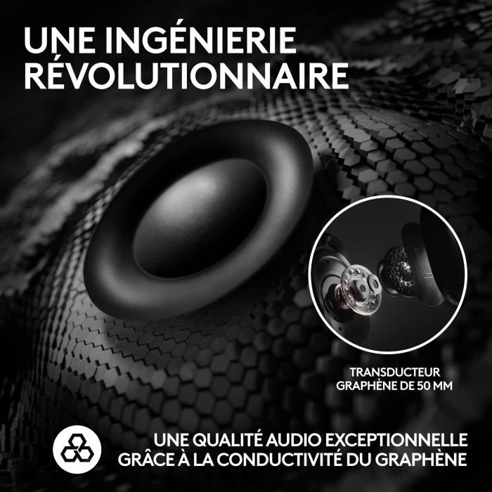Casque gamer - Sans fil - Logitech G - Pro X 2 - Bleutooth - PS5, PS4, PC - Noir