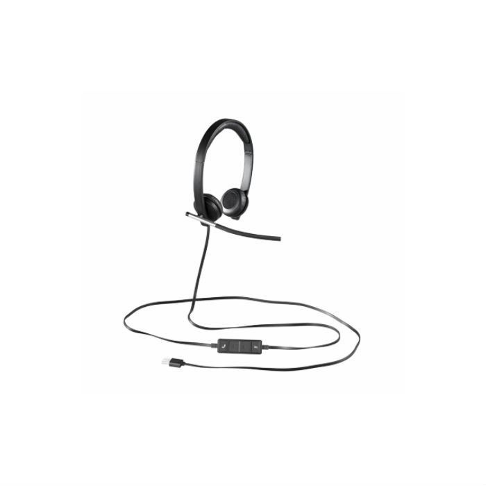 Casque - Filaire - Logitech - H650E - USB - Micro stéréo - Noir