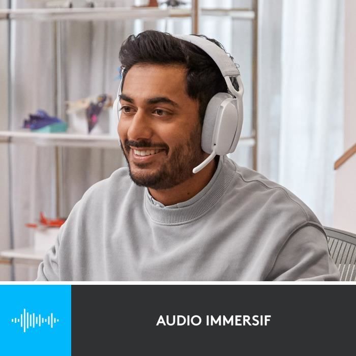 Casque - Sans fil - Logitech - Zone Vibe 100 - Bluetooth - Anti-parasite - Blanc