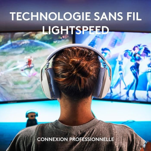 Casque gamer - Sans fil - Logitech G - G435 Lightspeed - Blanc