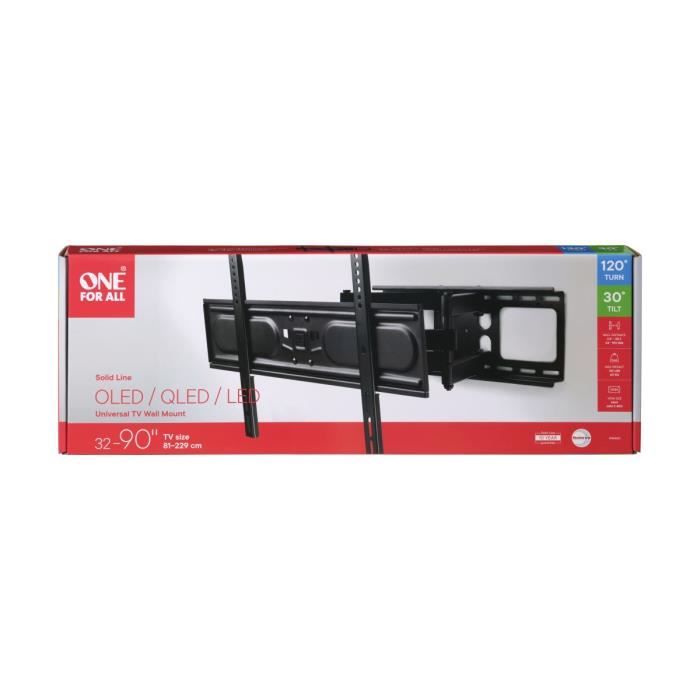 ONE FOR ALL WM4661 Support mural inclinable et orientable pour écran de 81 a 229 cm (32 a 90) - Poids max : 60kg