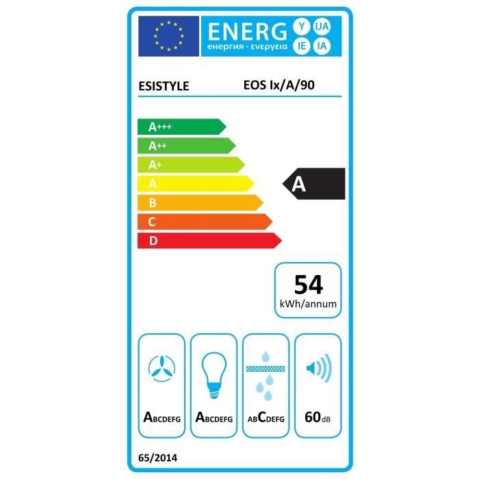 Hotte de plafond Cloud seven IX / A / 90 ELICA PRF0142094 - L 90 cm - Inox - Extraction ou filtre - 760 m³ air/h max - 3 vitesses