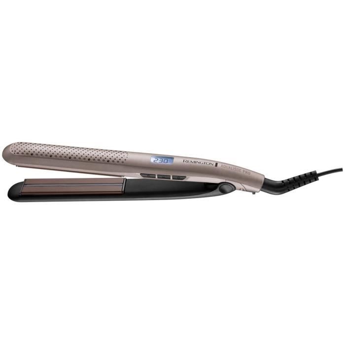 Lisseur REMINGTON S7972 Aqualisse PRO  jusqu'a 230° - 10 températures  arret automatique  pochette de rangement
