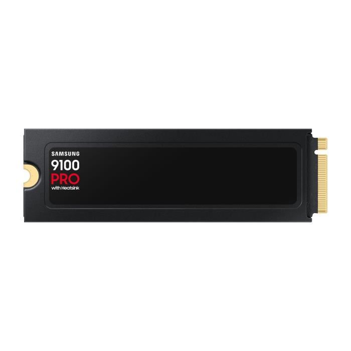 Samsung - SSD Interne - 9100 PRO avec dissipateur NVMe M.2 PCIe 5.0 x4 - 1 To - Vitesse de lecture jusqu'a 14 800 Mo/s - MZ-VAP1T0CW