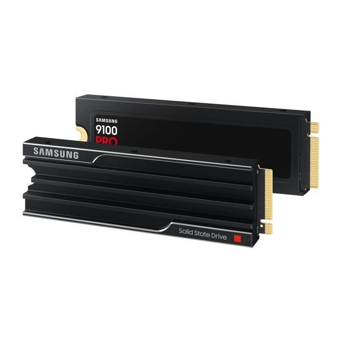 Samsung - SSD Interne - 9100 PRO avec dissipateur NVMe M.2 PCIe 5.0 x4 - 1 To - Vitesse de lecture jusqu'a 14 800 Mo/s - MZ-VAP1T0CW