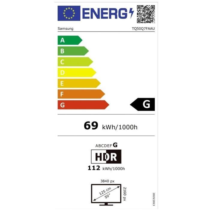 Samsung 50Q7F - TV QLED 50 (127 cm) - 4K UHD 3840x2160 - HDR10+ - Smart TV - Gaming Hub - 3xHDMI - WiFi