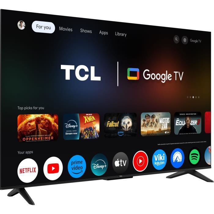 TCL 50P6K - TV LED 50 (126 cm) - 4K UHD 3840x2160 - HDR10+ - Google TV  - 3xHDMI 2.1 - WiFi