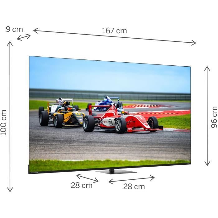 Thomson 75QG7C14 - TV QLED 75 (189 cm) - 4K UHD 3840x2160 - 144 Hz - Dolby Vision/Atmos - Google TV - 2xHDMI 2.1 + 2xHDMI 2.0